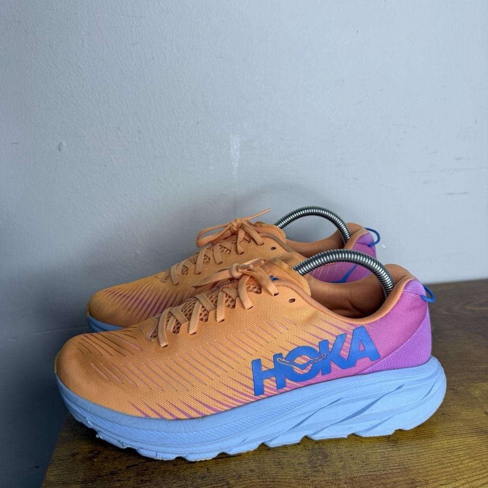 Hoka One One Rincon 3 Running Shoes Women's Size 9.5 B Orange - Picture 2 of 7